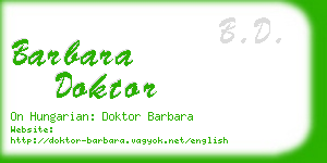 barbara doktor business card